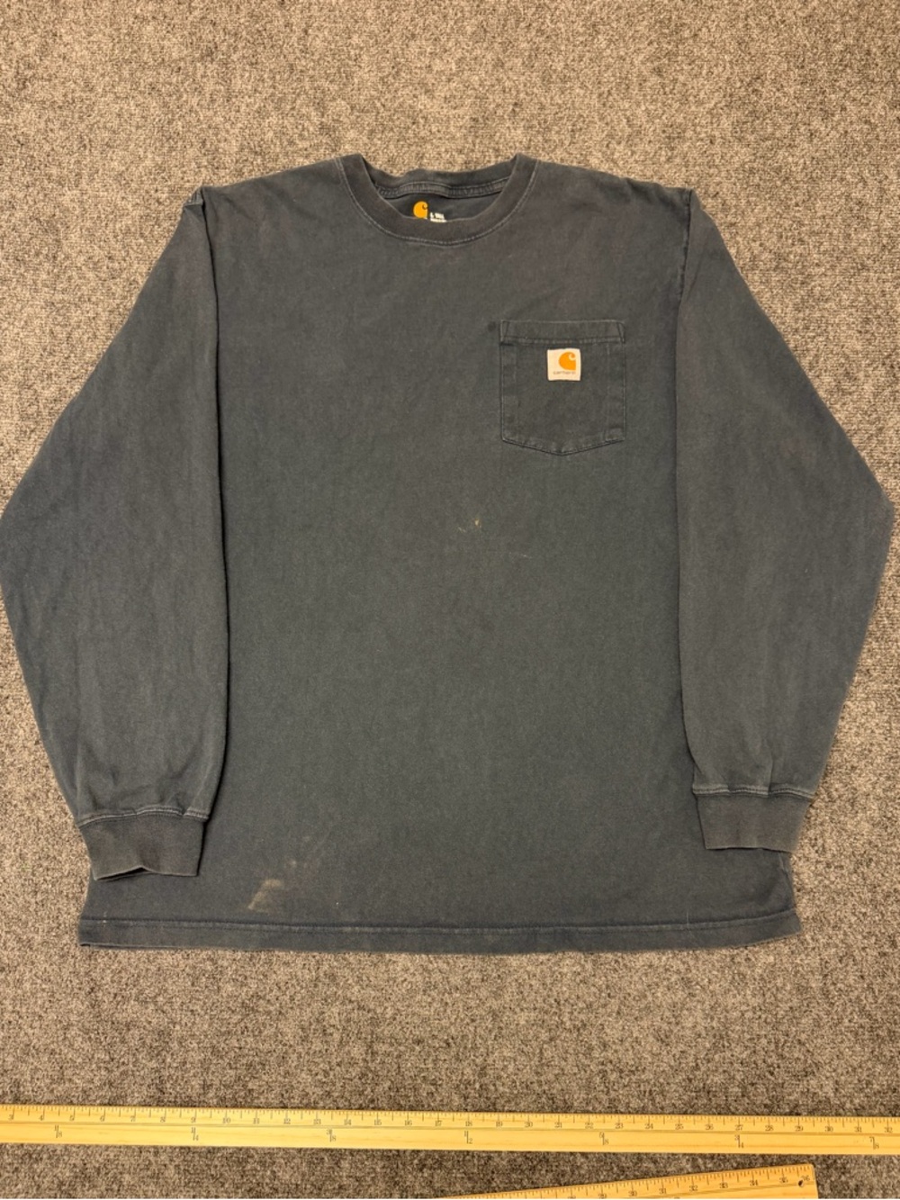 Carhartt Men's Long Sleeve Pocket Tee - Faded Charcoal